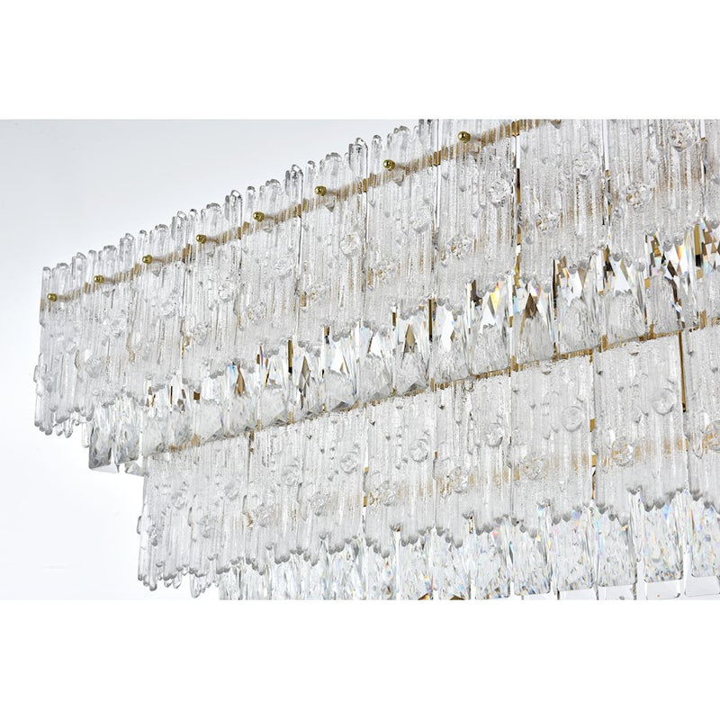 Elegant Lighting Emilia 50" Chandelier, Satin Gold