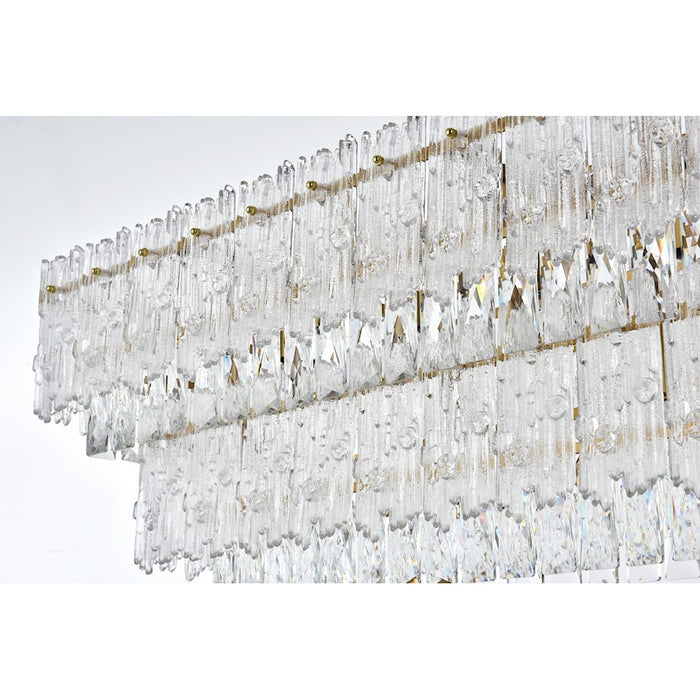 Elegant Lighting Emilia 50" Chandelier, Satin Gold