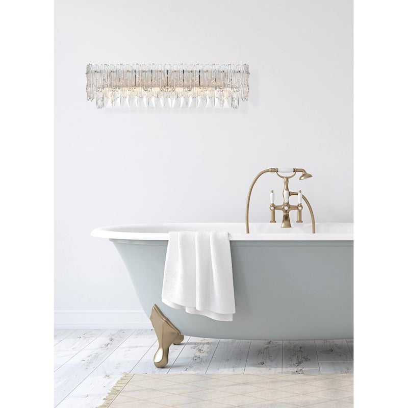 Elegant Lighting Emilia 27" Wall Sconce, Chrome
