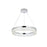 Elegant Lighting Linden 1 Light 22" Chandelier, Chrome/Clear