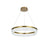 Elegant Lighting Linden 1 Light 22" Chandelier, Satin Gold/Clear