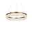 Elegant Lighting Linden 1 Light 22" Chandelier, Satin Gold/Clear