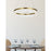 Elegant Lighting Linden 1 Light 22" Chandelier, Satin Gold/Clear
