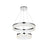 Elegant Lighting Linden 2 Light 22" Chandelier, Chrome/Clear