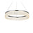 Elegant Lighting Rune 1 Light 24"L Chandelier, Chrome/Clear