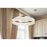 Elegant Lighting Rune 1 Light 24"L Chandelier, Chrome/Clear