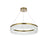 Elegant Lighting Rune 1 Light 24"L Chandelier, Satin Gold/Clear