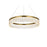 Elegant Lighting Rune 1 Light 24"L Chandelier, Satin Gold/Clear