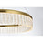 Elegant Lighting Rune 1 Light 24"L Chandelier, Satin Gold/Clear