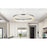 Elegant Lighting Rune 1 Light 32"L Chandelier, Chrome/Clear