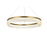 Elegant Lighting Rune 1 Light 32"L Chandelier, Satin Gold/Clear