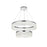 Elegant Lighting Rune 2 Light 24" Chandelier, Chrome/Clear