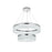 Elegant Lighting Rune 2 Light 24" Chandelier, Chrome/Clear