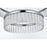Elegant Lighting Rune 2 Light 24" Chandelier, Chrome/Clear