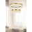 Elegant Lighting Rune 2 Light 24" Chandelier, Satin Gold/Clear