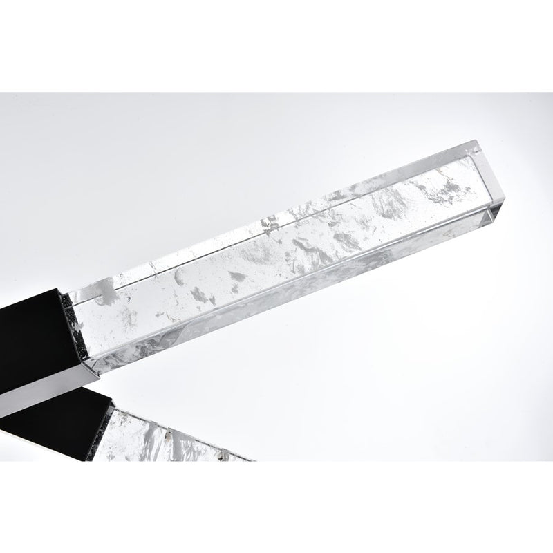 Elegant Lighting Ari 6 Light 48" Pendant, Black/Clear