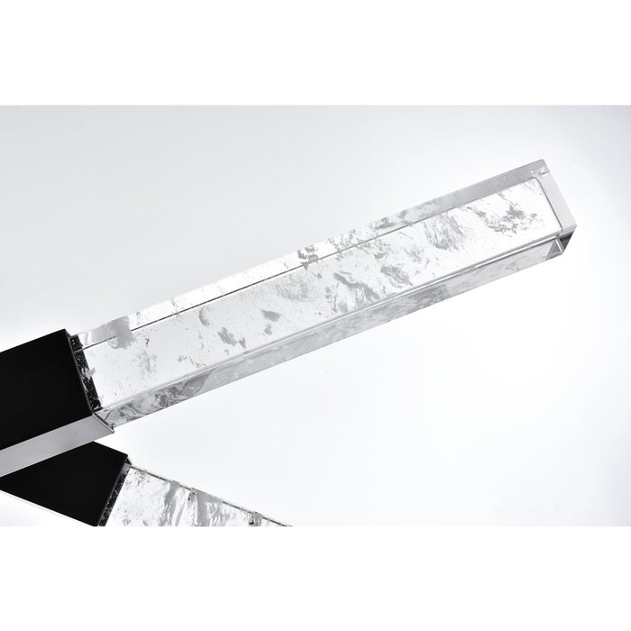 Elegant Lighting Ari 6 Light 48" Pendant, Black/Clear