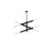 Elegant Lighting Ari 6 Light 48" Pendant, Black/Clear
