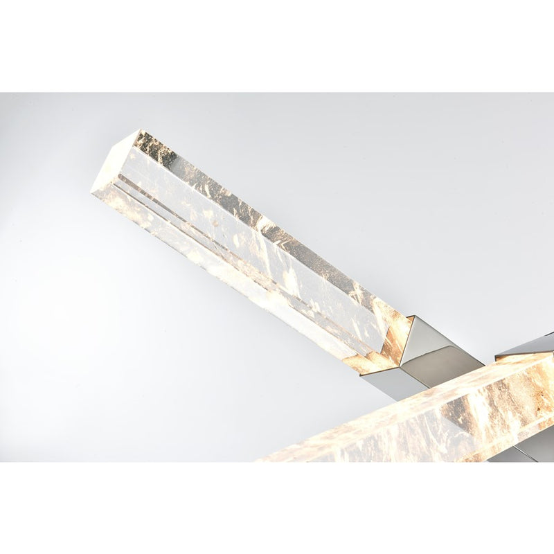 Elegant Lighting Ari 6 Light 48" Pendant, Chrome/Clear