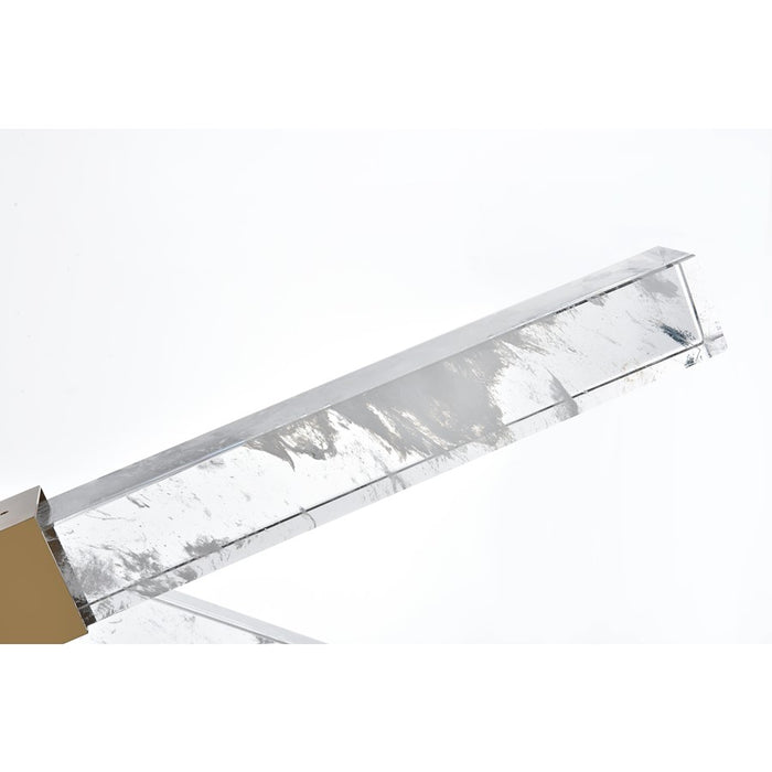 Elegant Lighting Ari 6 Light 48" Pendant, Satin Gold/Clear