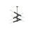 Elegant Lighting Ari 8 Light 48" Pendant, Black/Clear - 2085L4BK