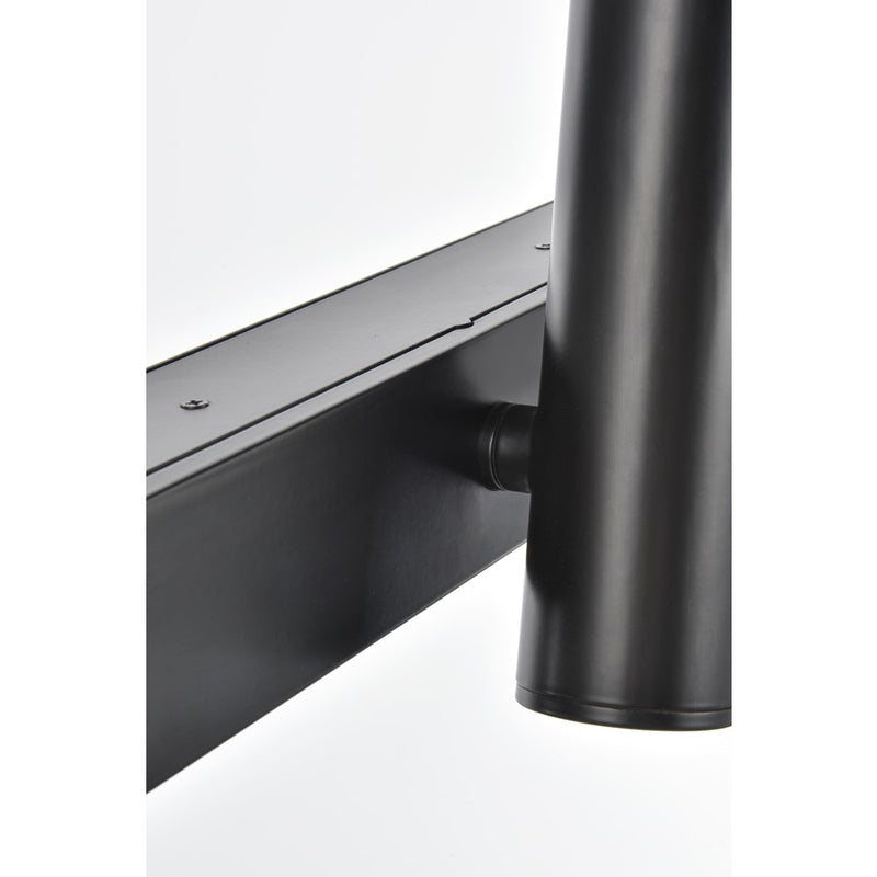 Elegant Lighting Ari 8 Light 48" Pendant, Black/Clear