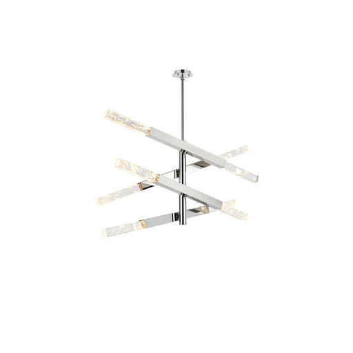 Elegant Lighting Ari 8 Light 48" Pendant, Chrome/Clear - 2085L4C