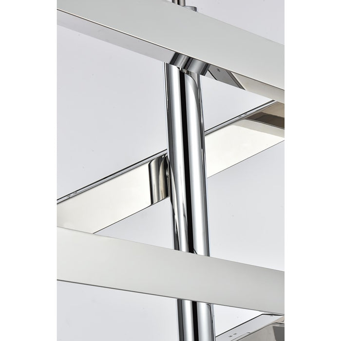 Elegant Lighting Ari 8 Light 48" Pendant, Chrome/Clear