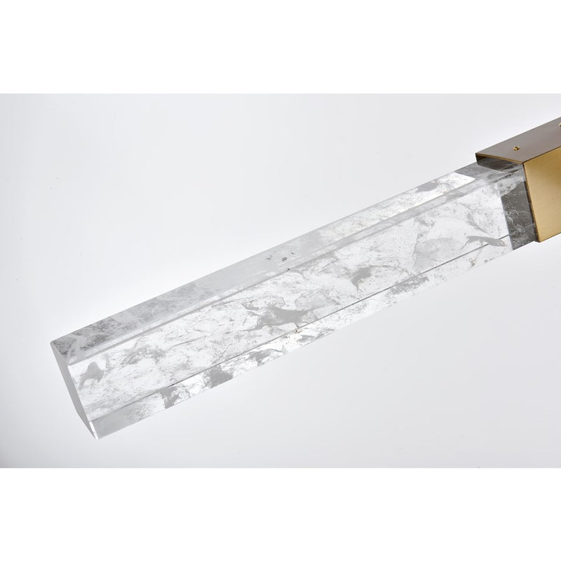 Elegant Lighting Ari 8 Light 48" Pendant, Satin Gold/Clear