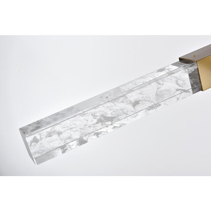 Elegant Lighting Ari 8 Light 48" Pendant, Satin Gold/Clear