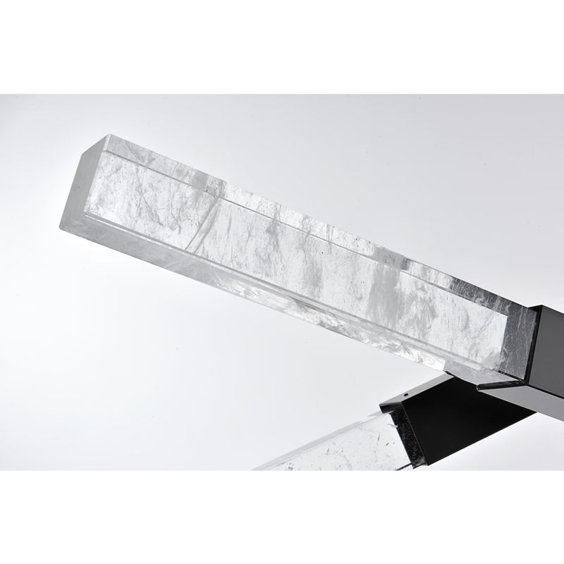 Elegant Lighting Ari 12 Light 48" Pendant, Black/Clear