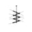Elegant Lighting Ari 12 Light 48" Pendant, Black/Clear