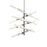 Elegant Lighting Ari 12 Light 48" Pendant, Chrome/Clear