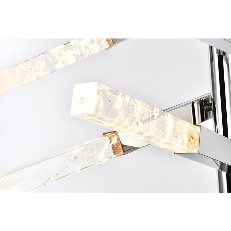 Elegant Lighting Ari 12 Light 48" Pendant, Chrome/Clear