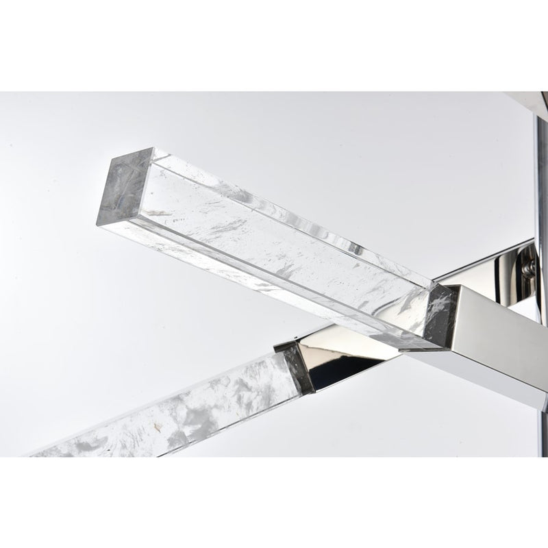 Elegant Lighting Ari 12 Light 48" Pendant, Chrome/Clear