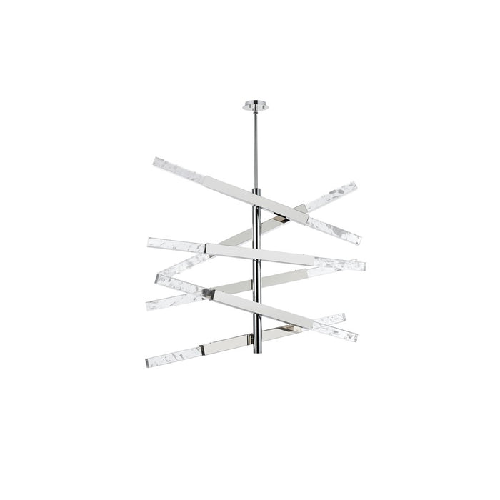 Elegant Lighting Ari 12 Light 48" Pendant, Chrome/Clear