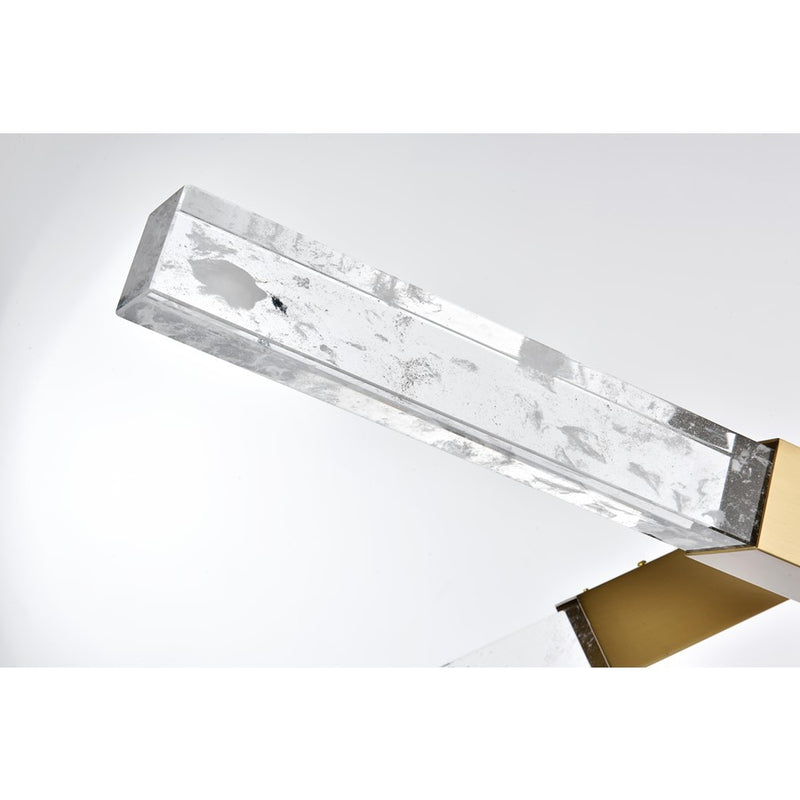 Elegant Lighting Ari 12 Light 48" Pendant, Satin Gold/Clear