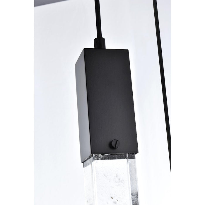Elegant Lighting Aurora 16" Pendant, Black