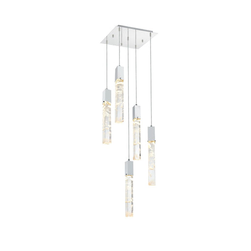 Elegant Lighting Aurora 16" Pendant, Chrome