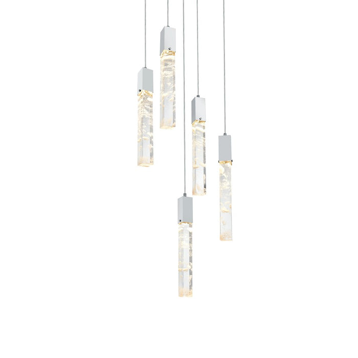 Elegant Lighting Aurora 16" Pendant, Chrome