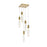 Elegant Lighting Aurora 16" Pendant, Satin Gold