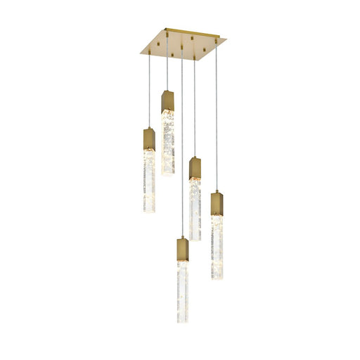 Elegant Lighting Aurora 16" Pendant, Satin Gold