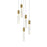 Elegant Lighting Aurora 16" Pendant, Satin Gold