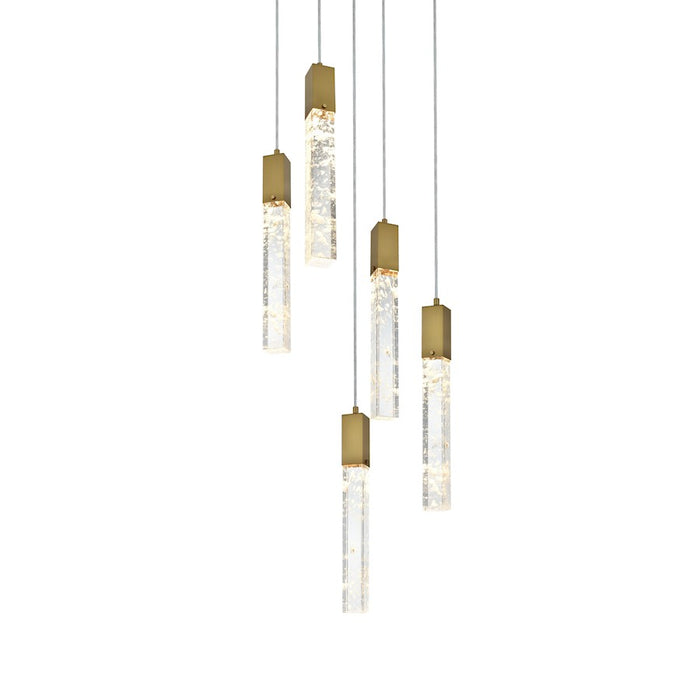 Elegant Lighting Aurora 16" Pendant, Satin Gold