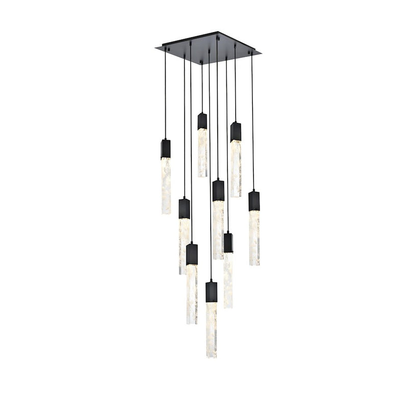 Elegant Lighting Aurora 20" Pendant, Black