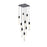 Elegant Lighting Aurora 20" Pendant, Black