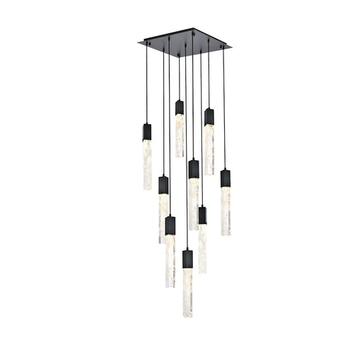 Elegant Lighting Aurora 20" Pendant, Black