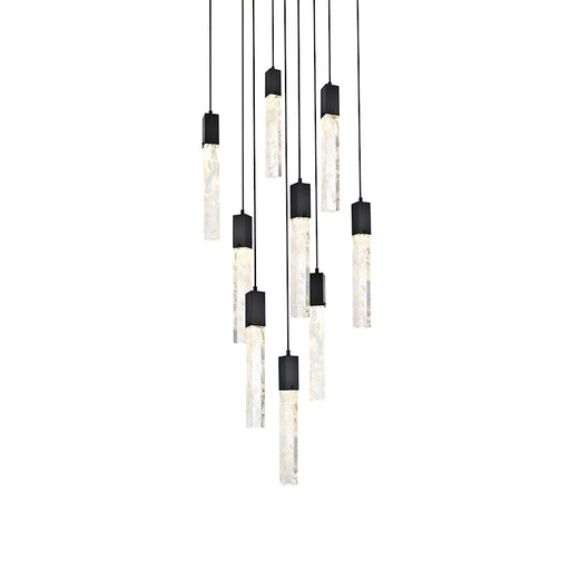 Elegant Lighting Aurora 20" Pendant, Black