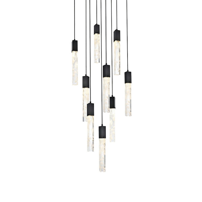 Elegant Lighting Aurora 20" Pendant, Black