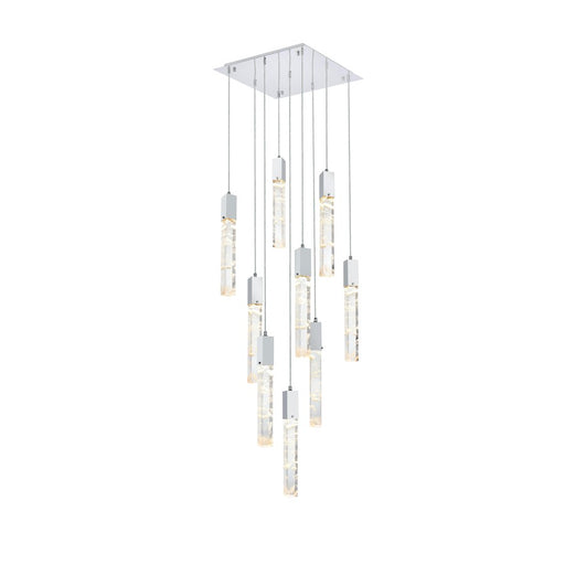 Elegant Lighting Aurora 20" Pendant, Chrome